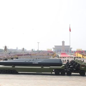 This photo shows the torpedo-like AJX002, a smaller-diameter XLUUV but equally as long as the HSU100