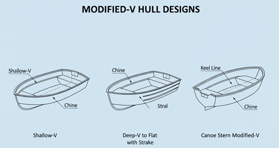 شماتیکی از بدنه های Modified-V