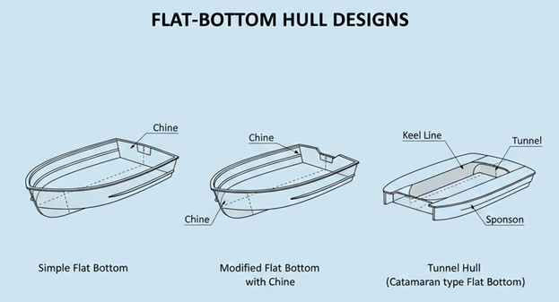 شماتیکی از بدنه های کف-صاف